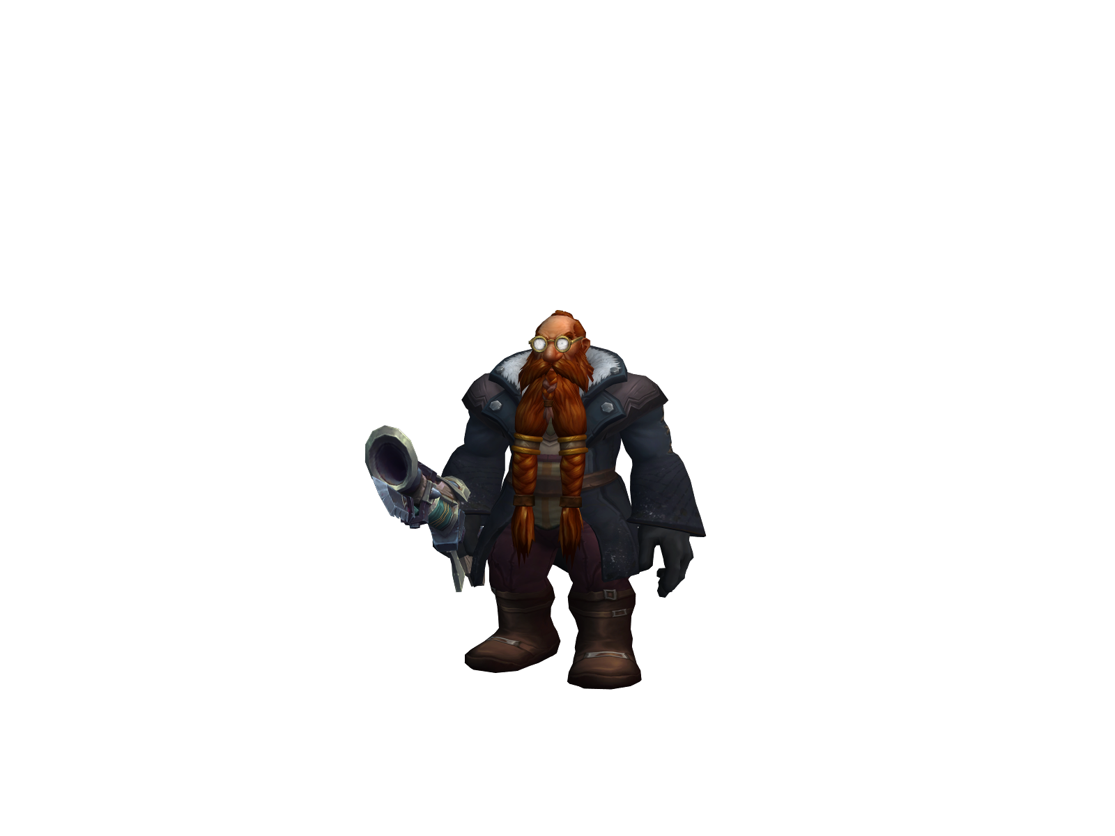 Pronssiparta 3D character render