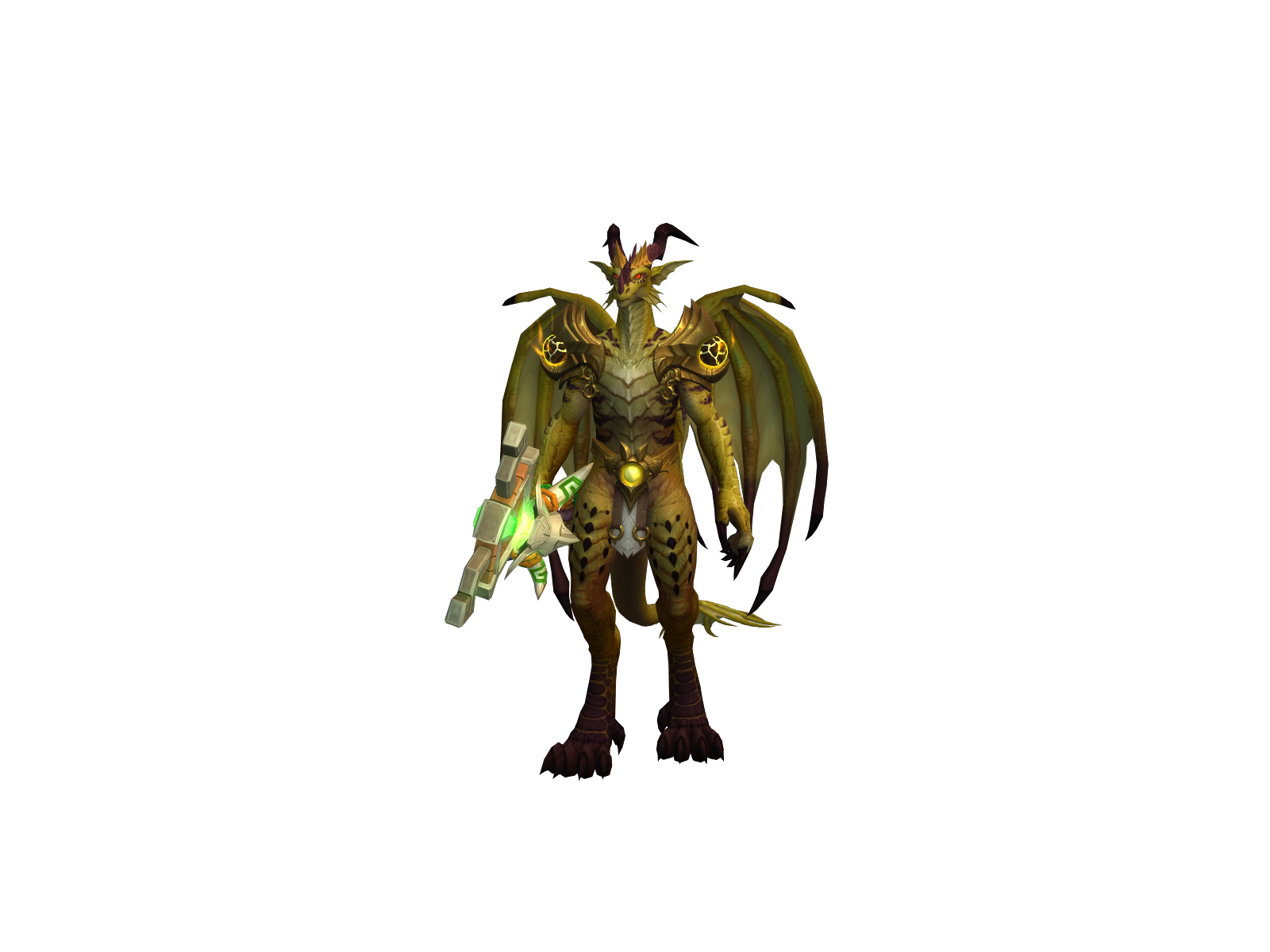 Желтокрыл 3D character render