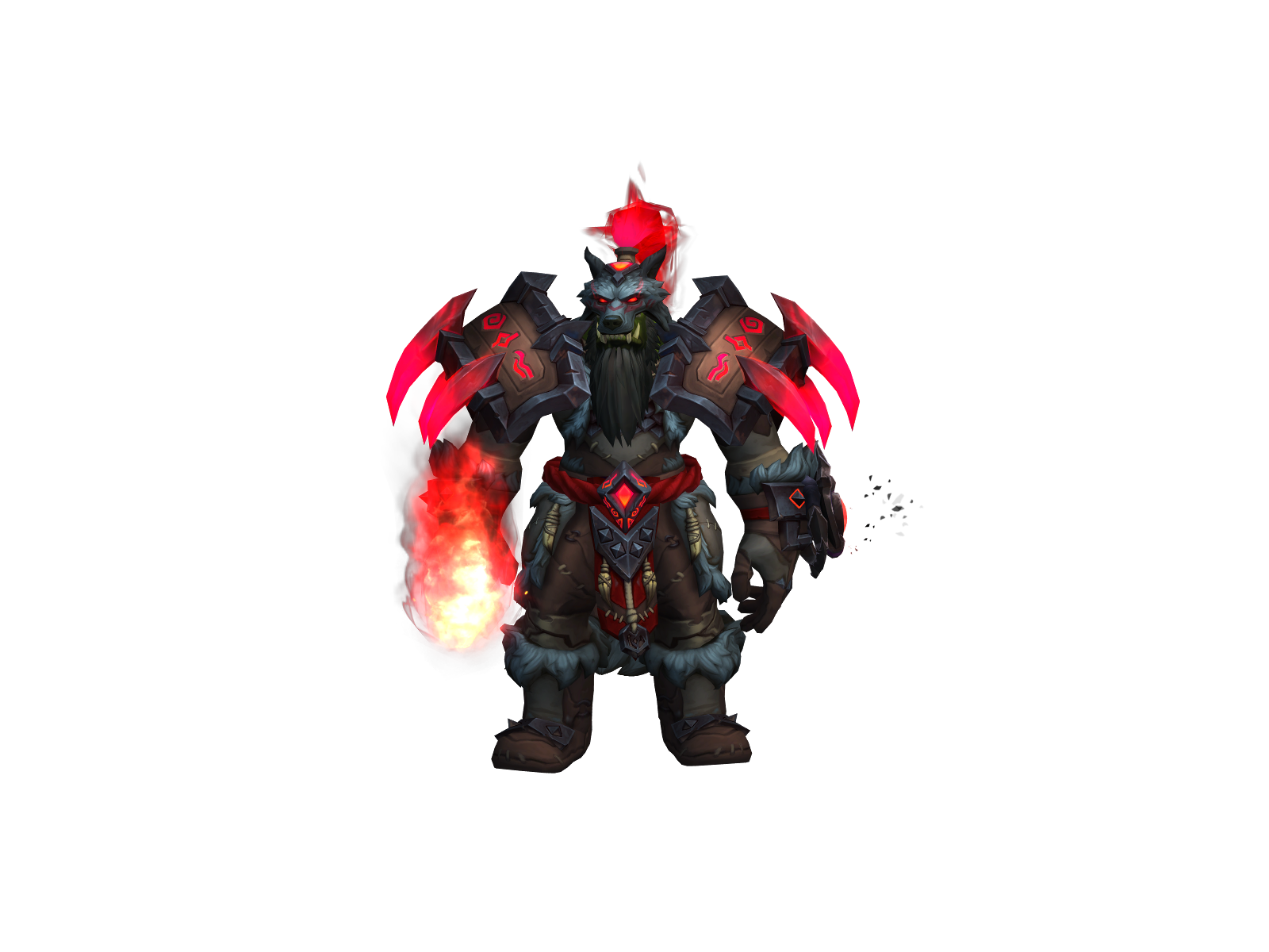 Blacken 3D character render
