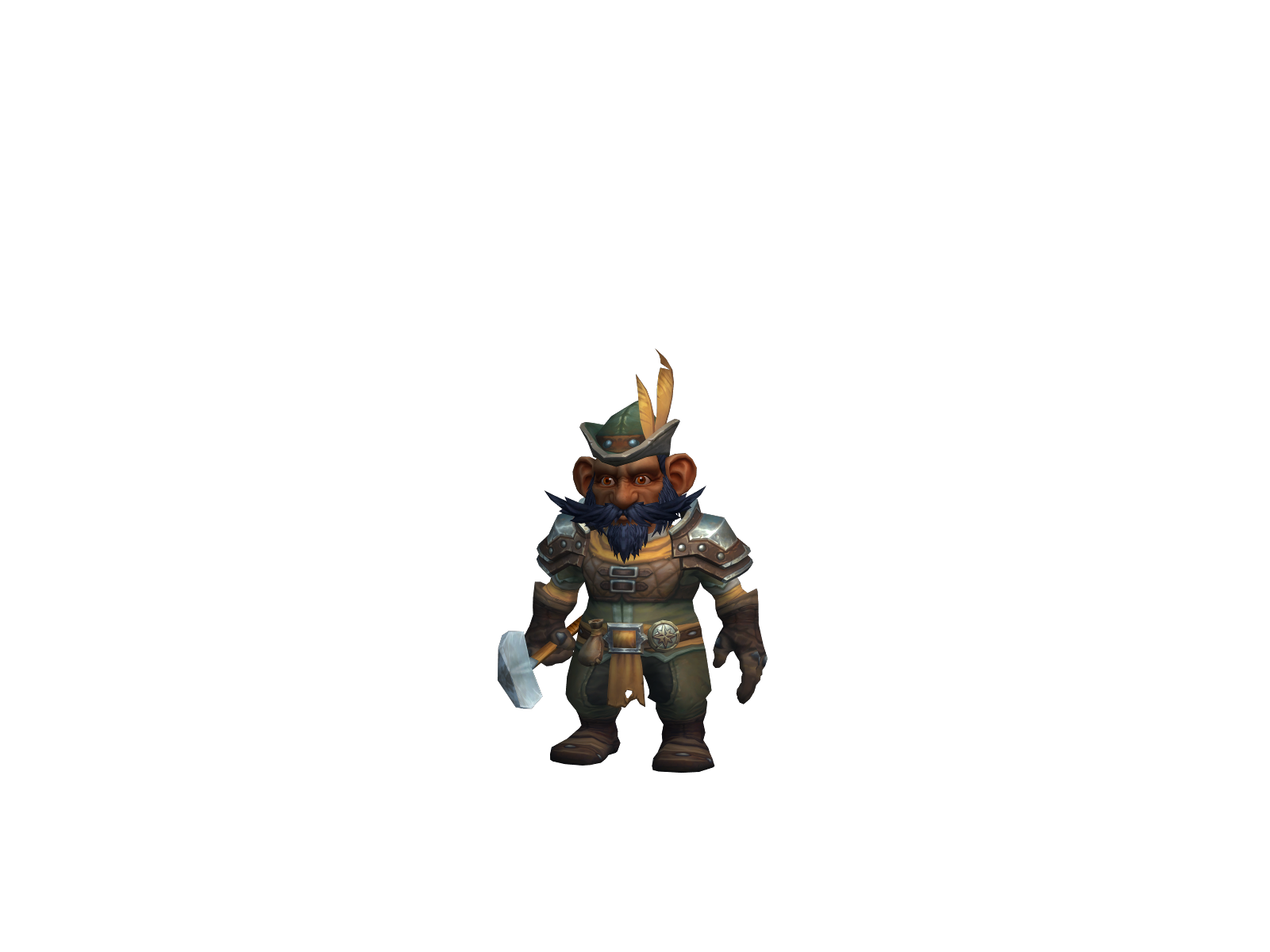 Pizzafunghi 3D character render