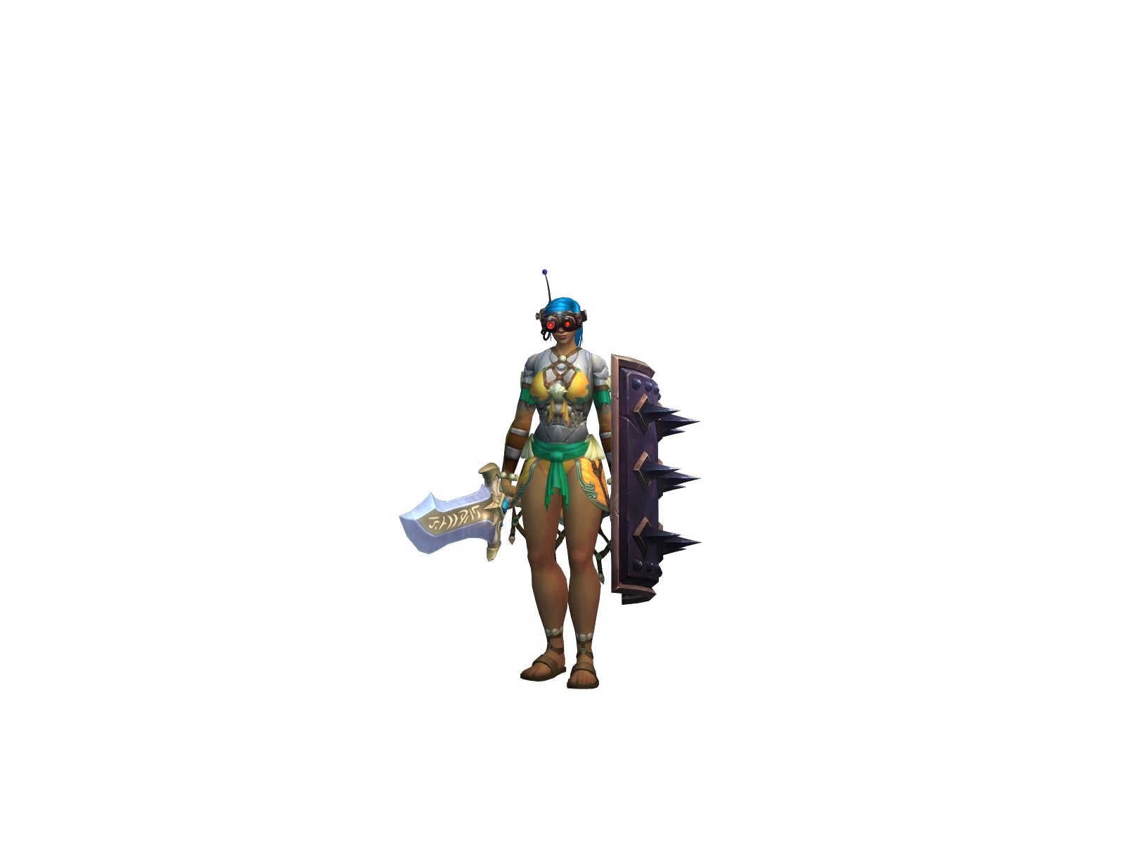 Mercirage 3D character render