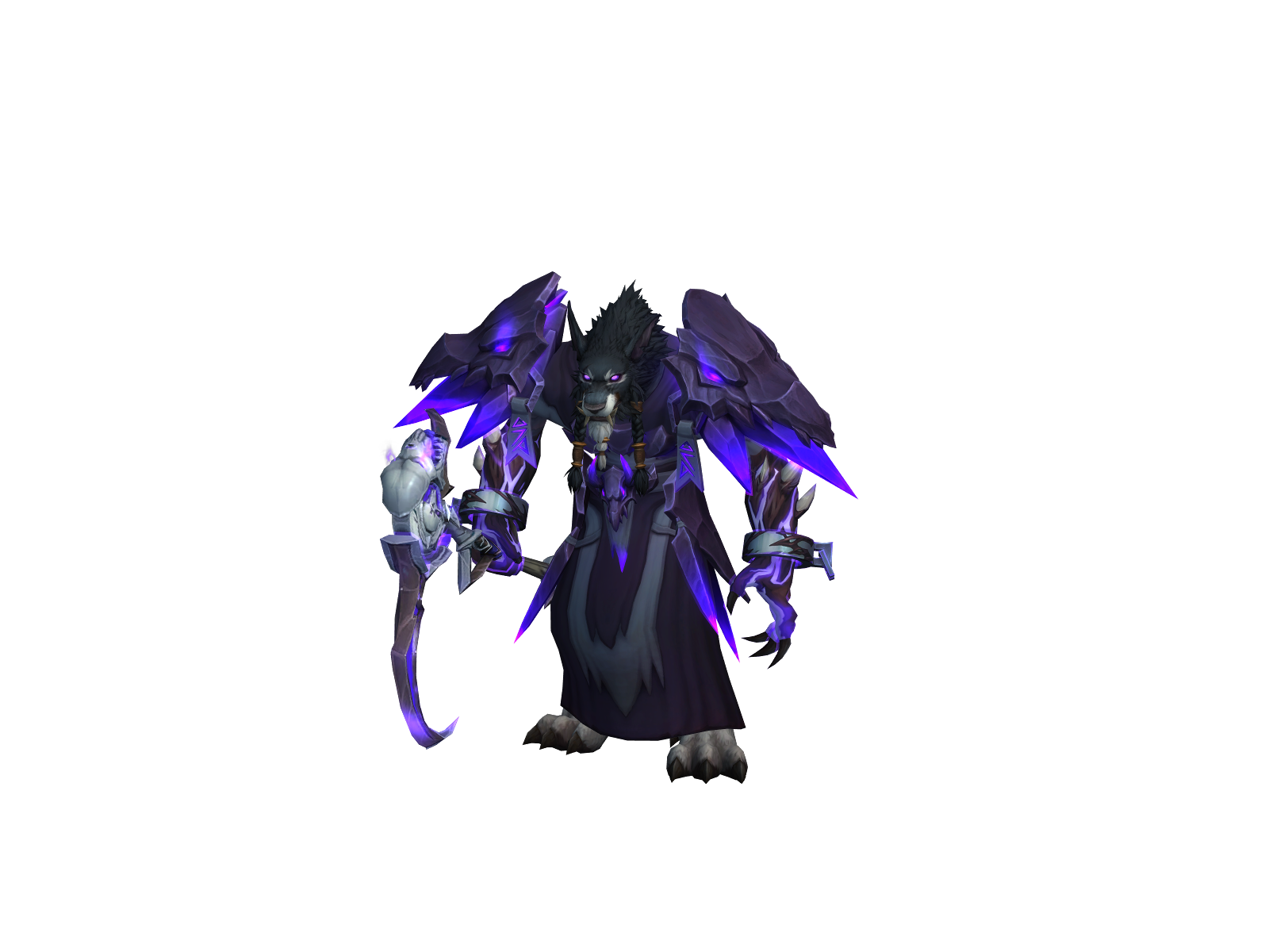 Plaguelash 3D character render