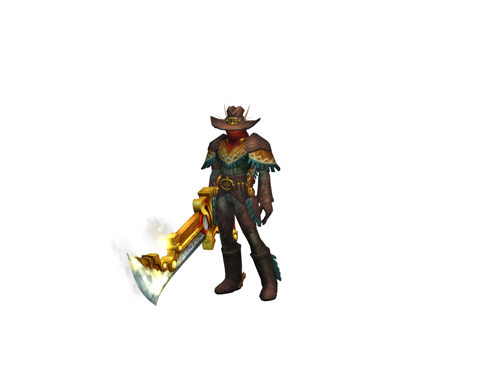 Goldhand 3D character render