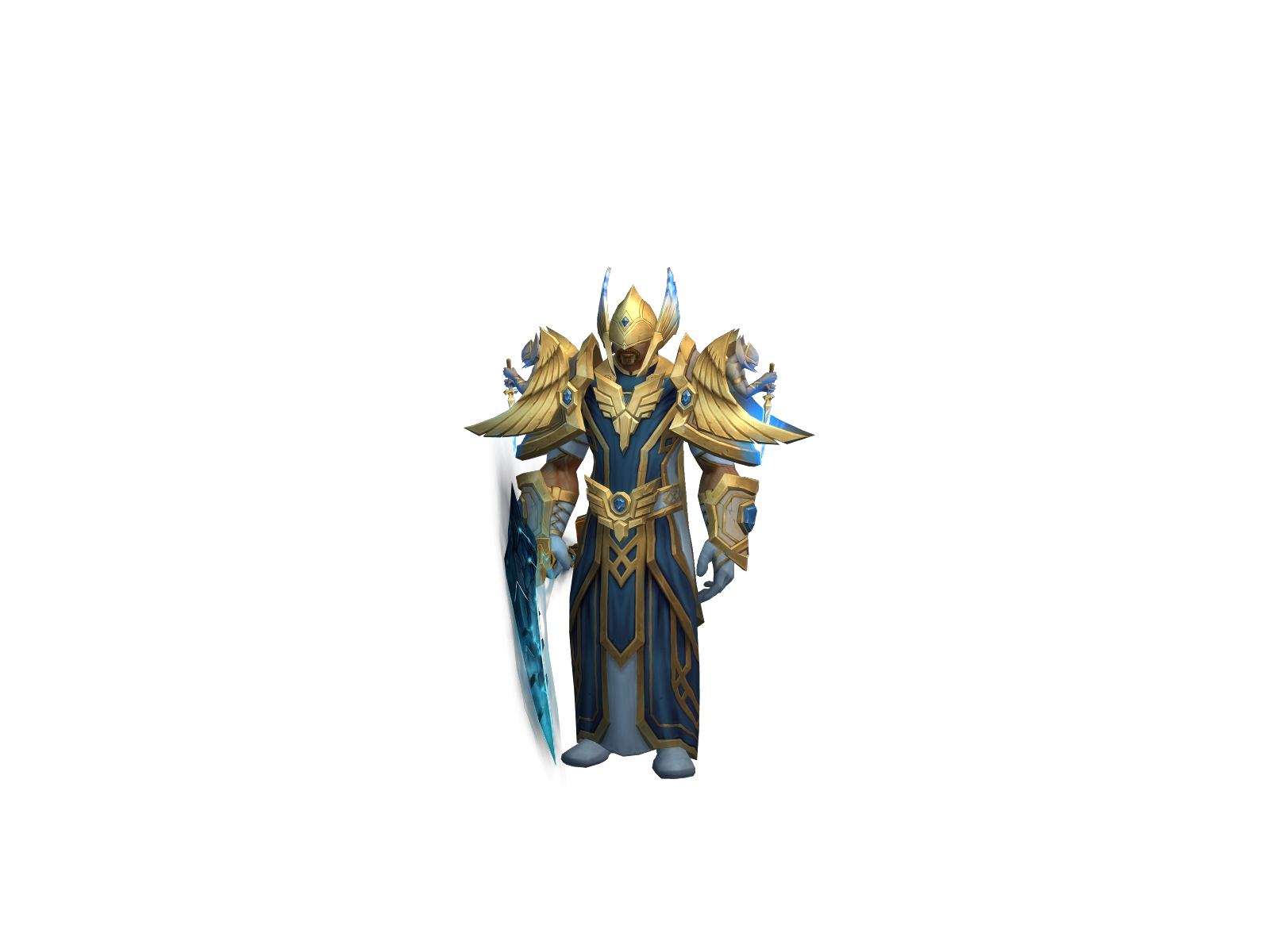Goldenprest 3D character render