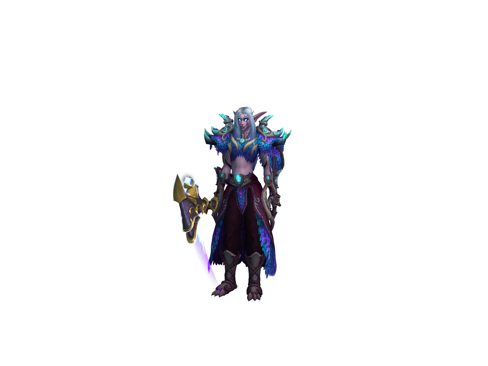 Goldbark 3D character render