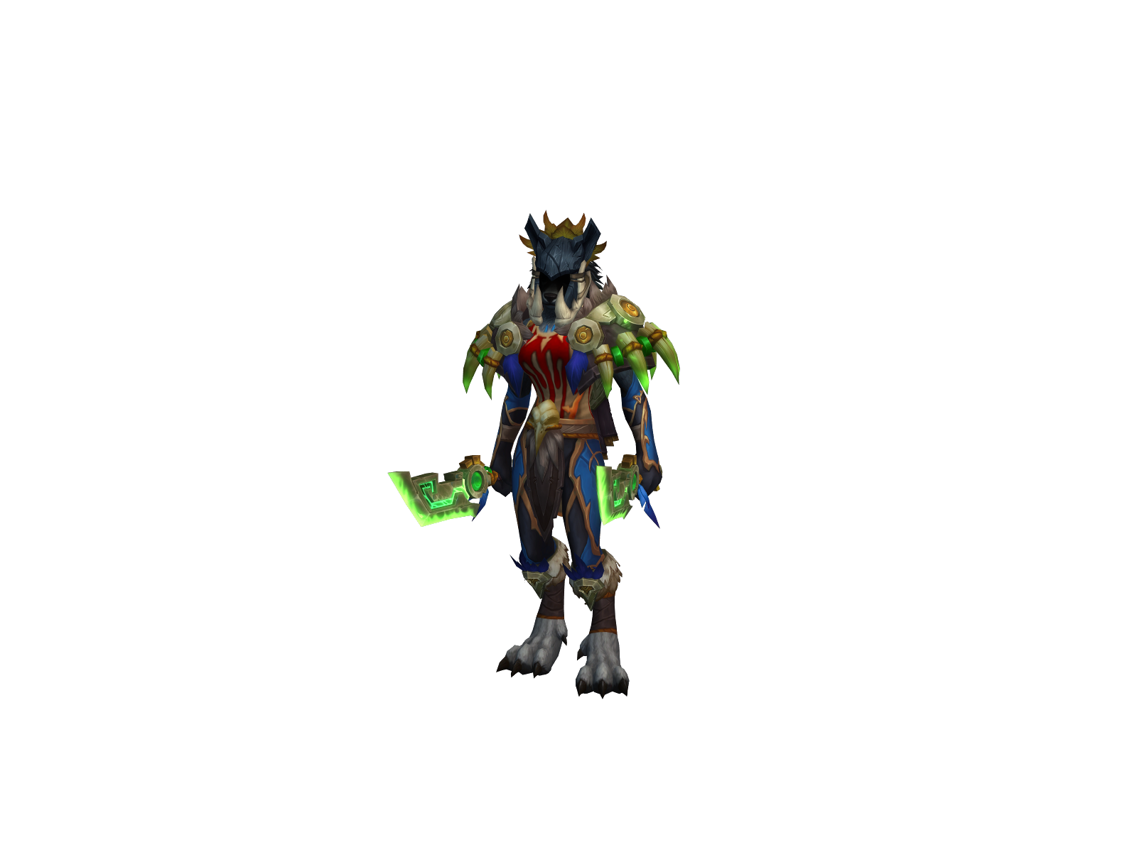 Sømbrepas 3D character render