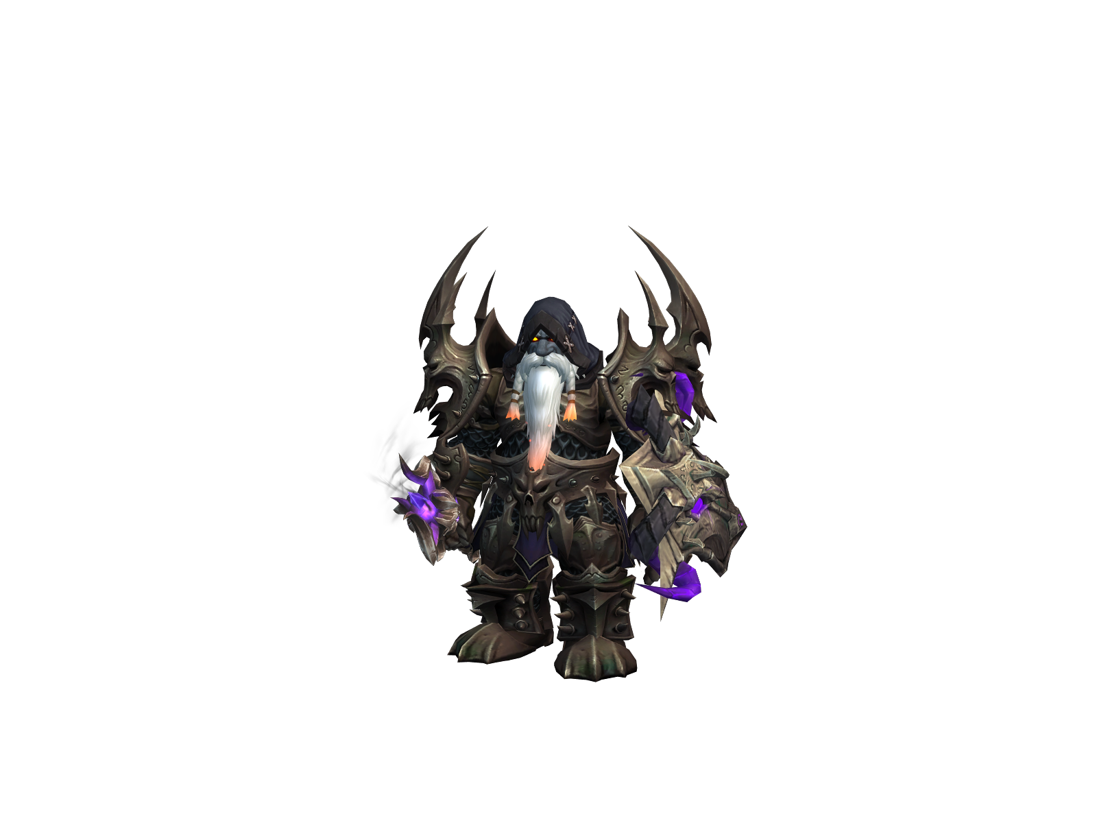 Rubbed 3D character render