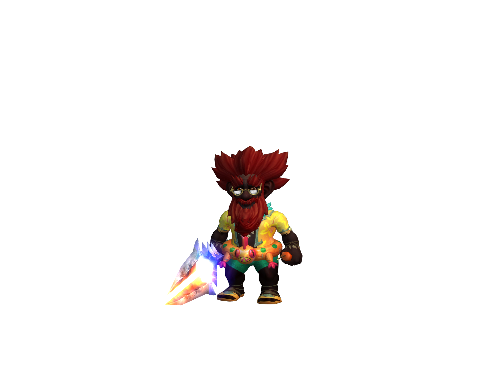 Kurzelunte 3D character render