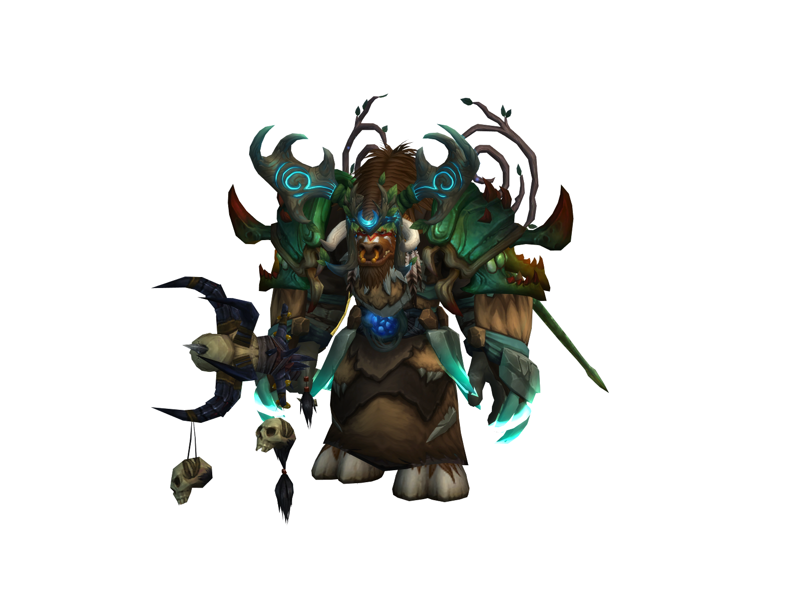 Affénschädel 3D character render