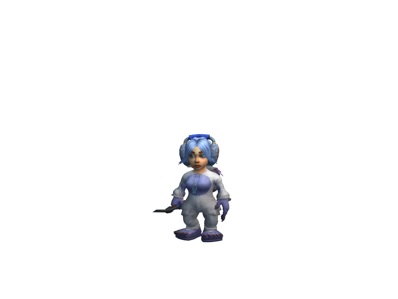 Некомори 3D character render