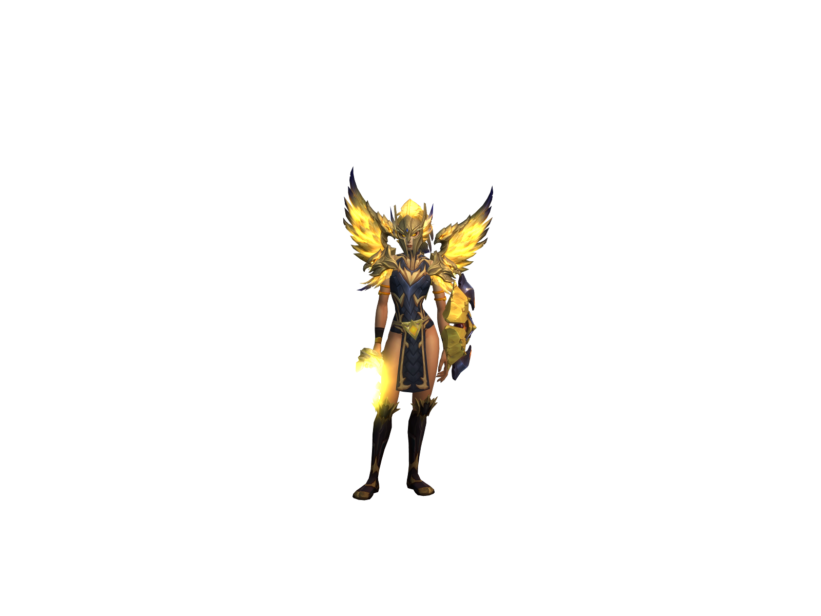 Guettral 3D character render