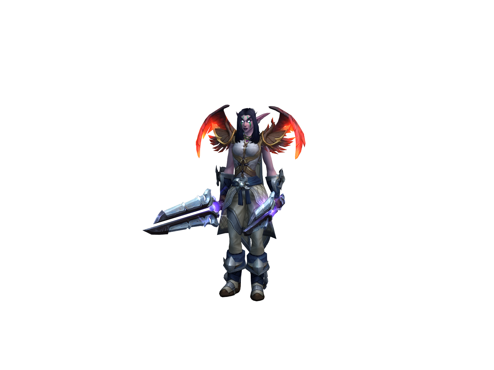 Crowveils 3D character render