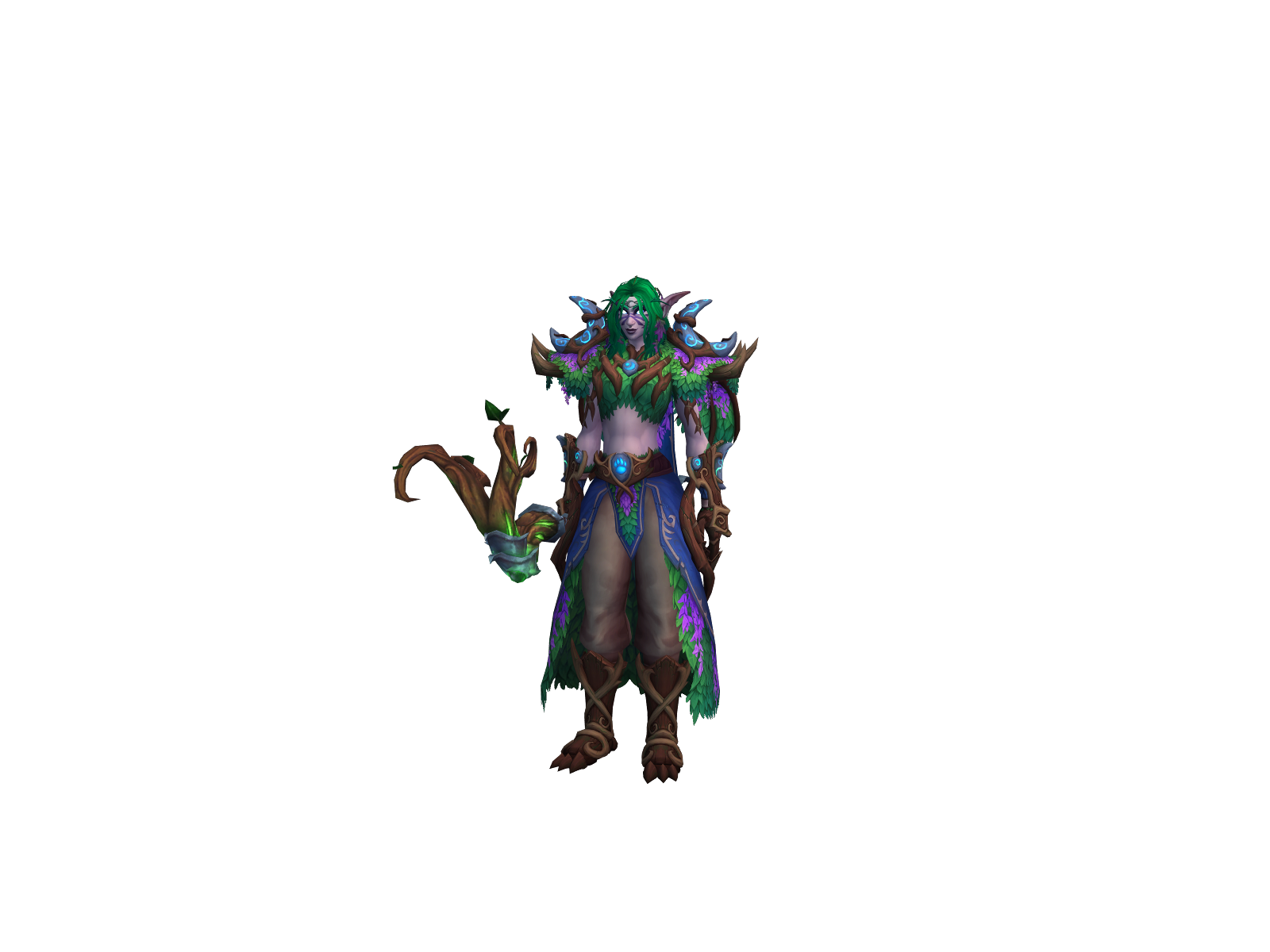 Blätterdom 3D character render