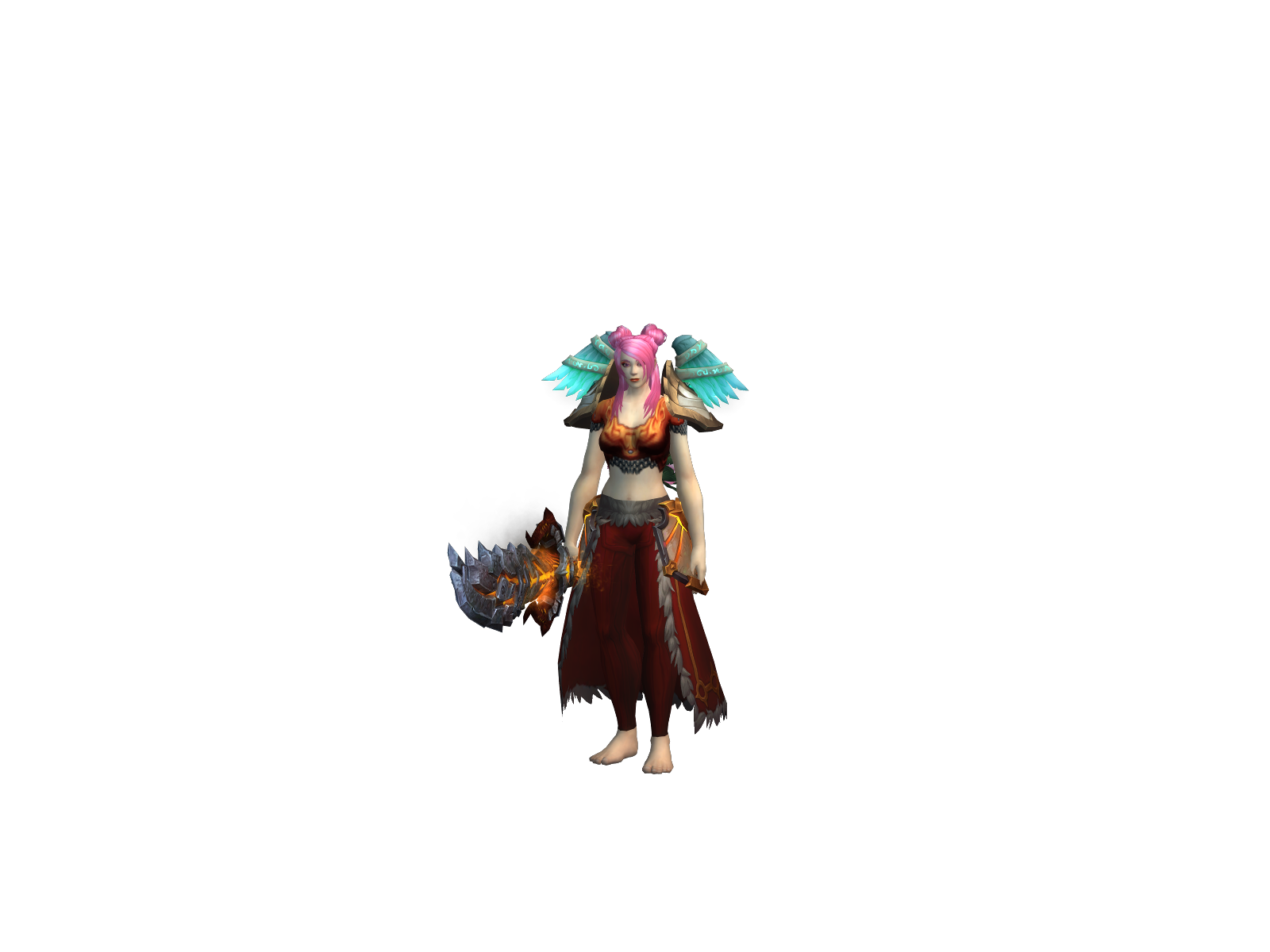 Rððstær 3D character render