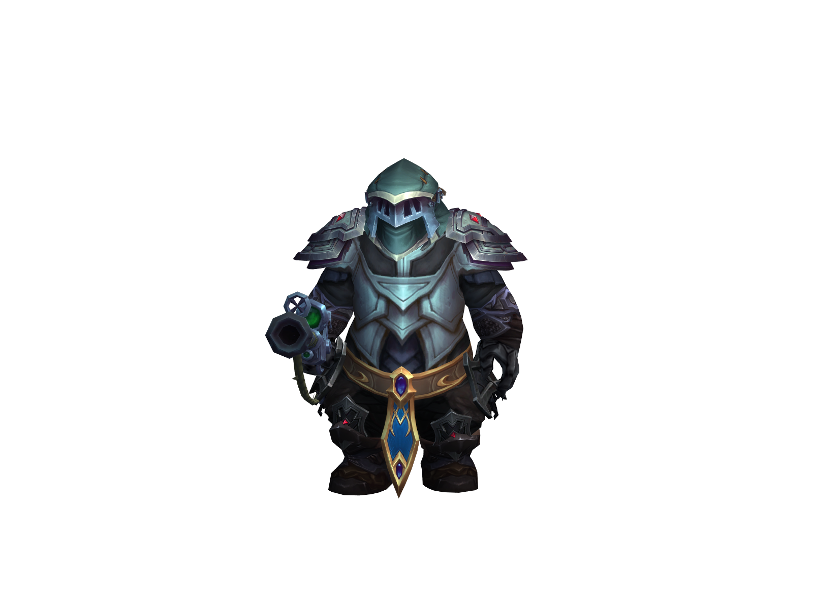 Pandalorian 3D character render