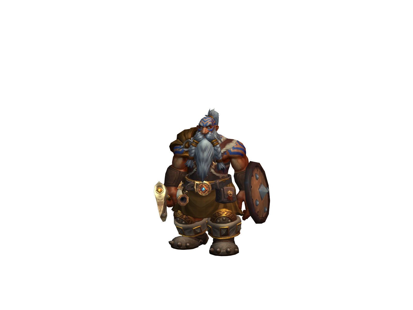 Goldhand 3D character render