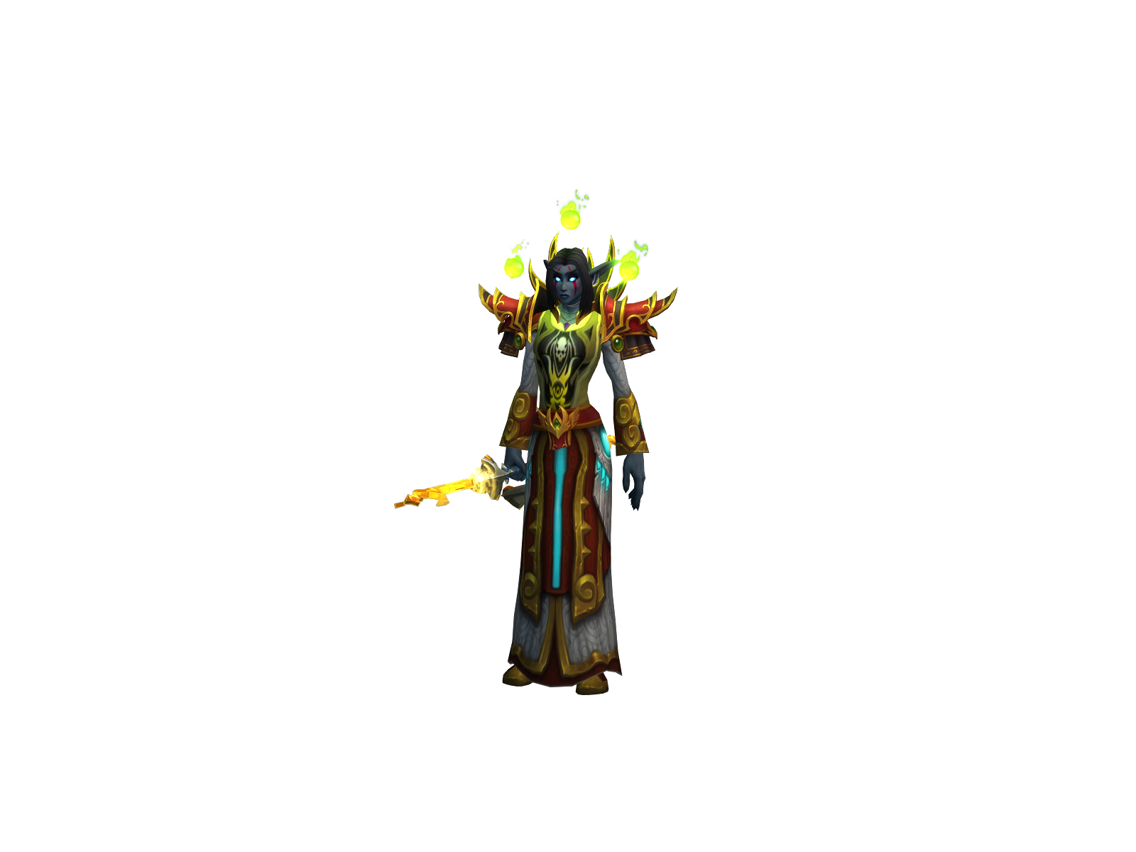 Attached 3D character render
