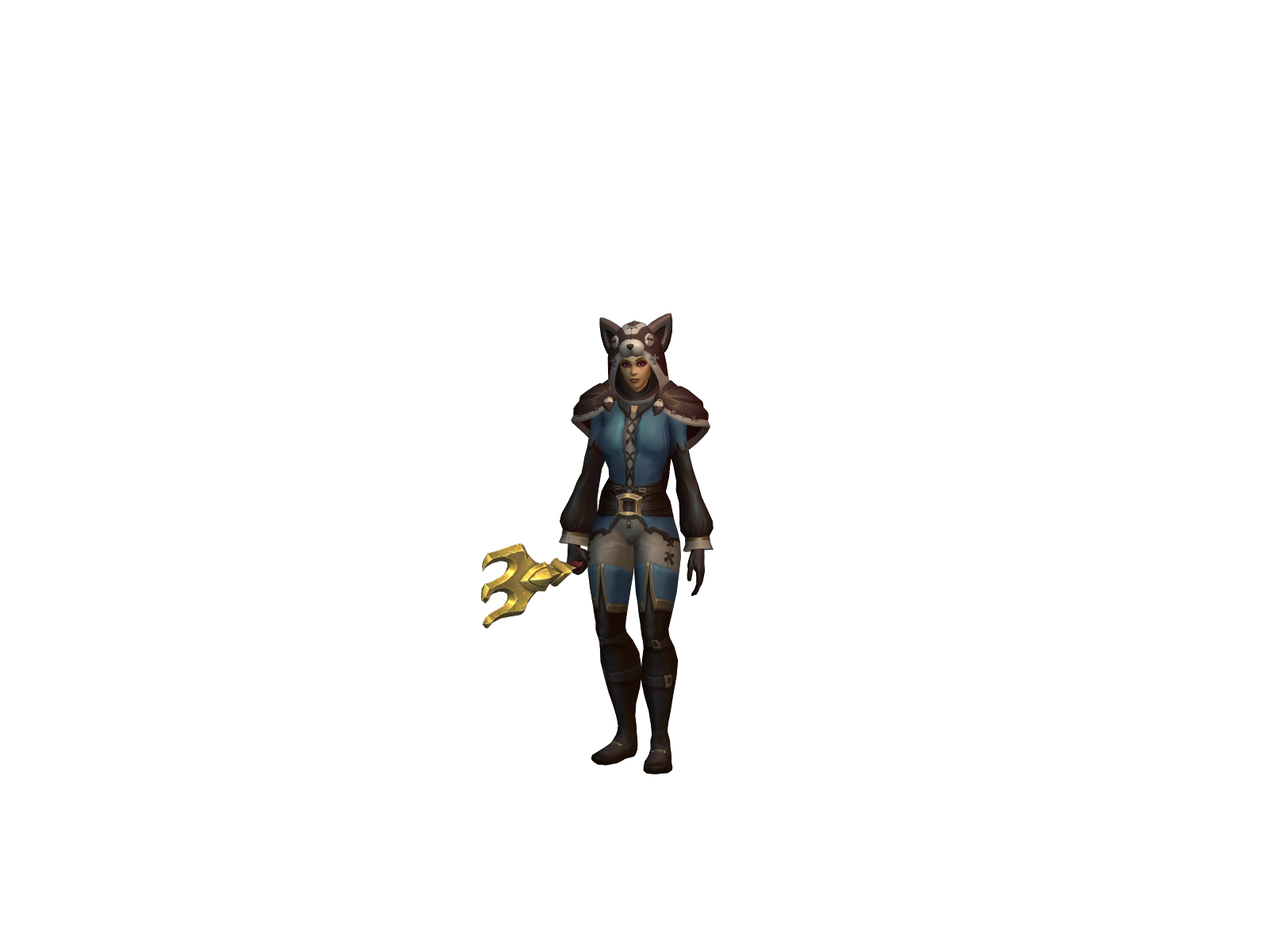 Spadmel 3D character render