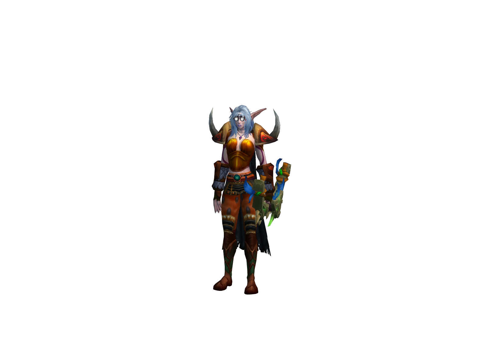 Blau 3D character render