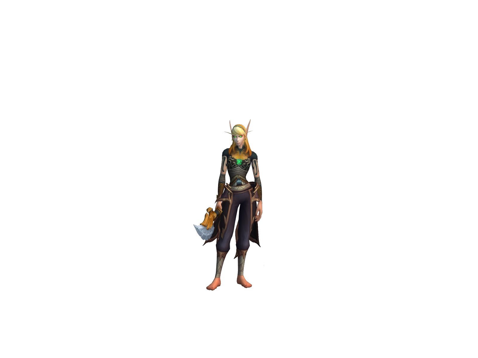 Haïzea 3D character render