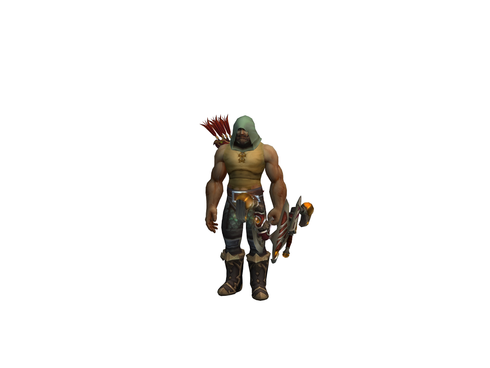 Frakur 3D character render