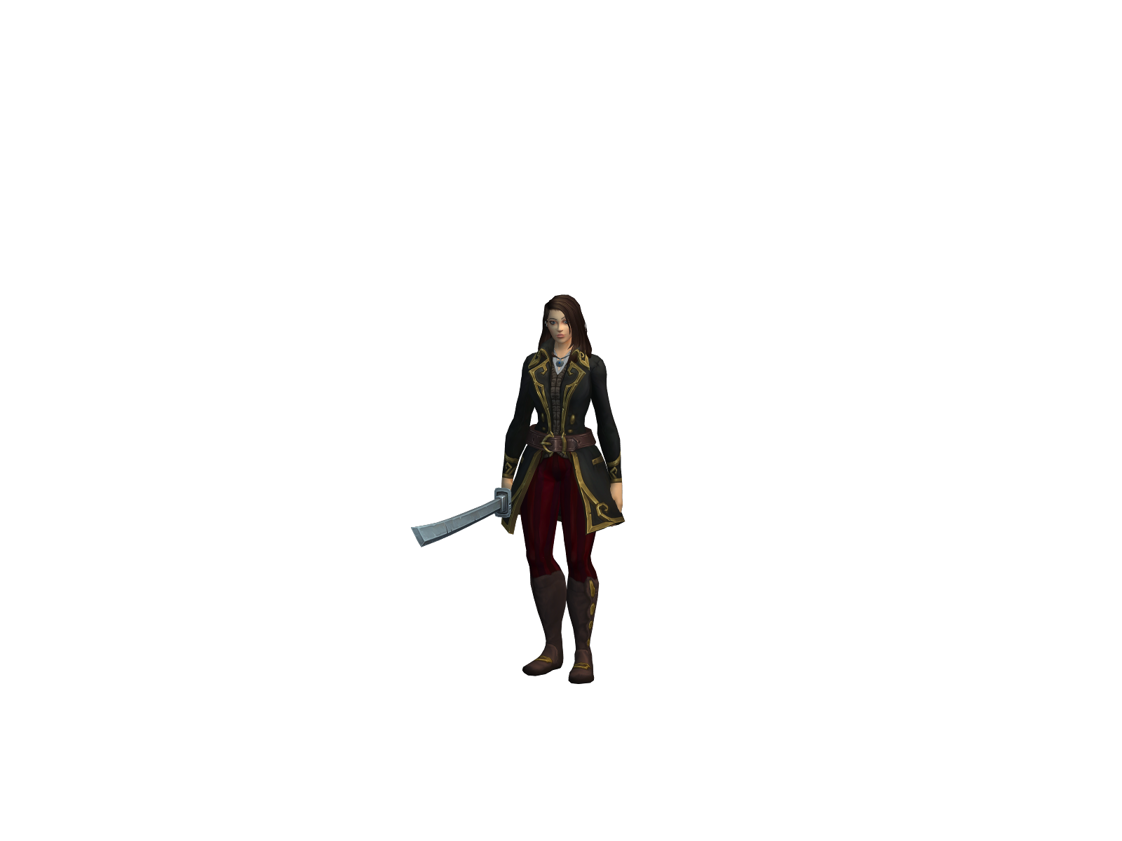 Simpald 3D character render
