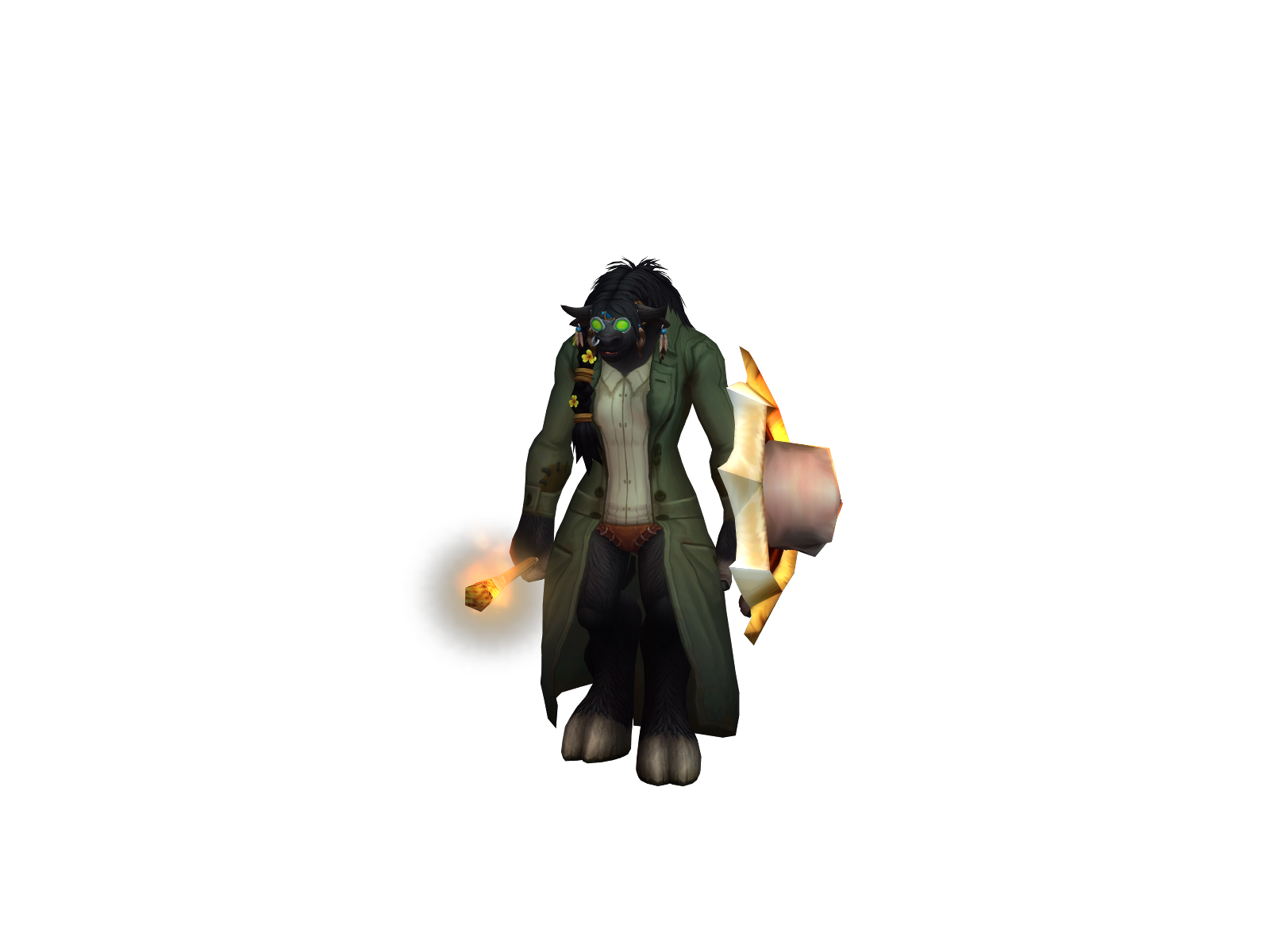 Cowblackwhor 3D character render