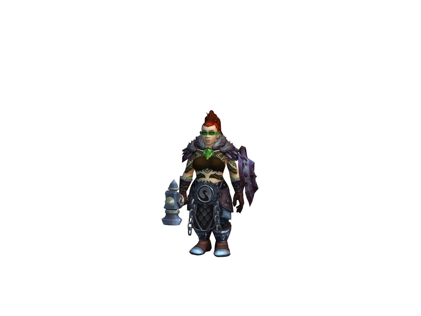 Aggishaman 3D character render