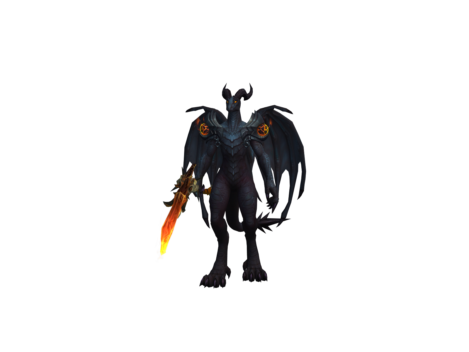 Black 3D character render