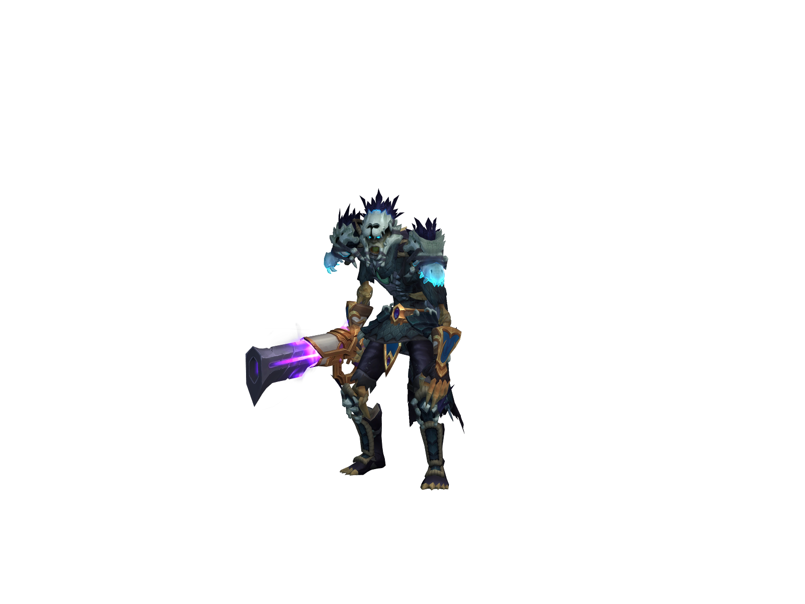 Split 3D character render