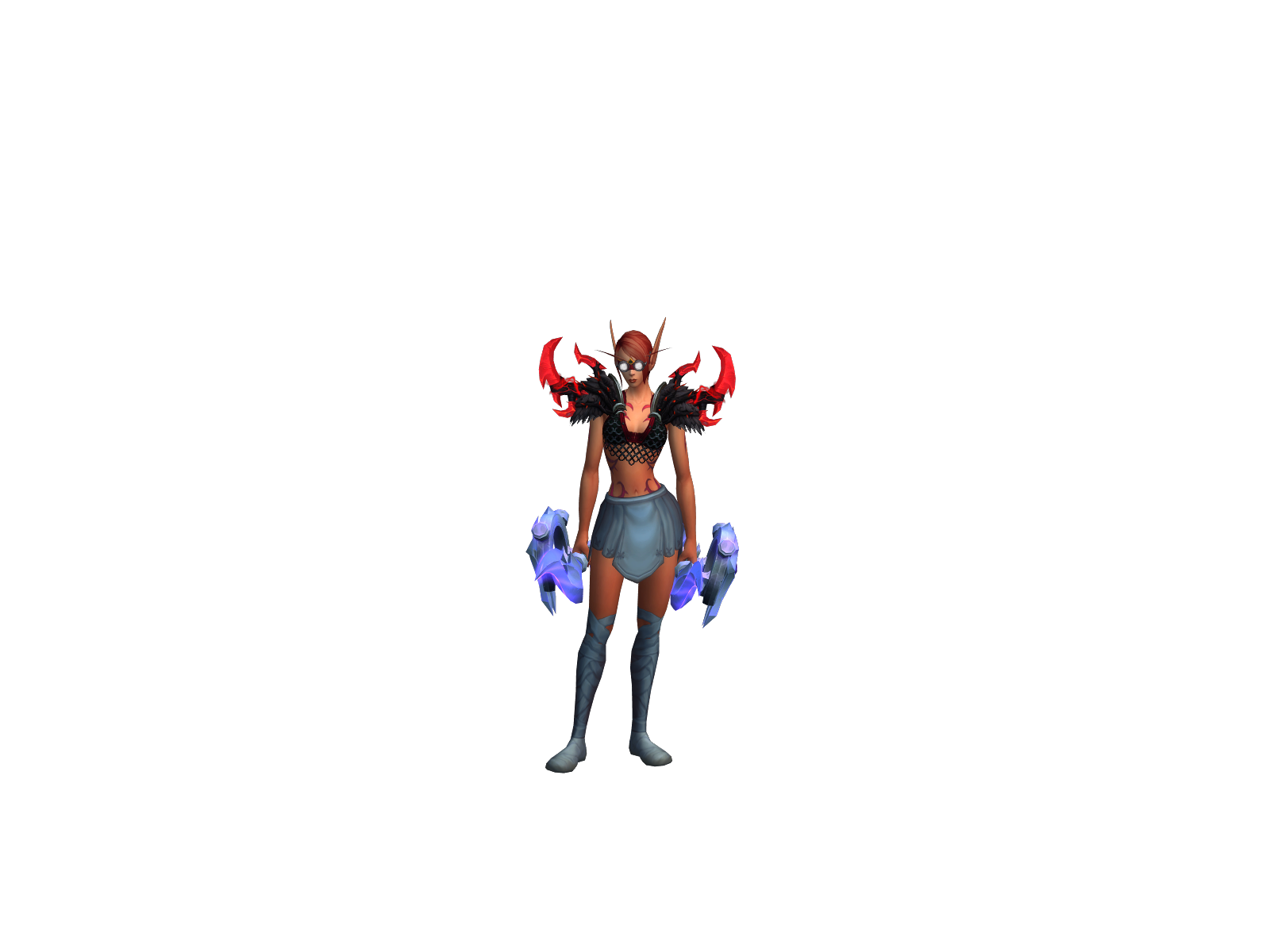 Hawydamage 3D character render