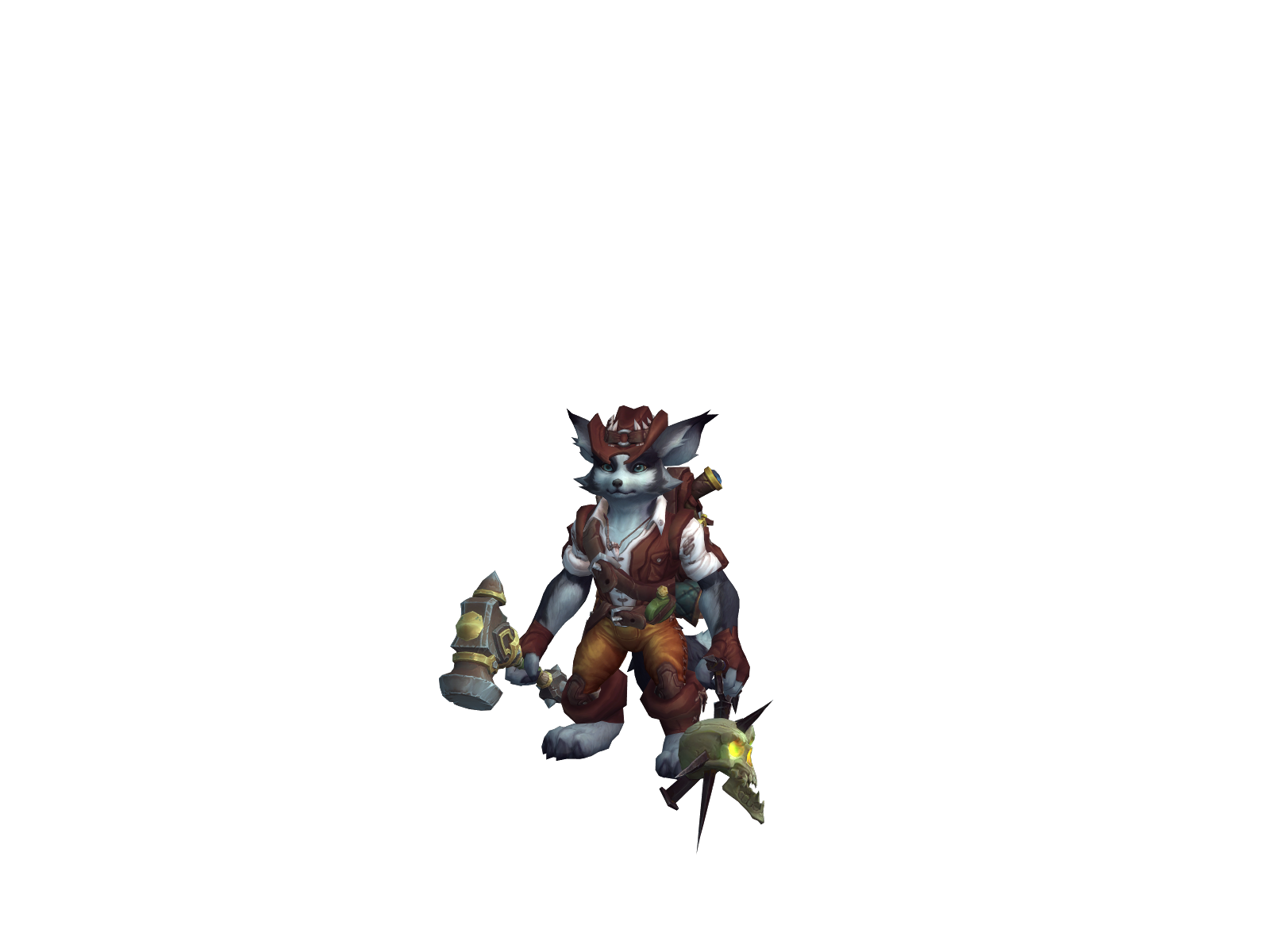 Jowaschbär 3D character render