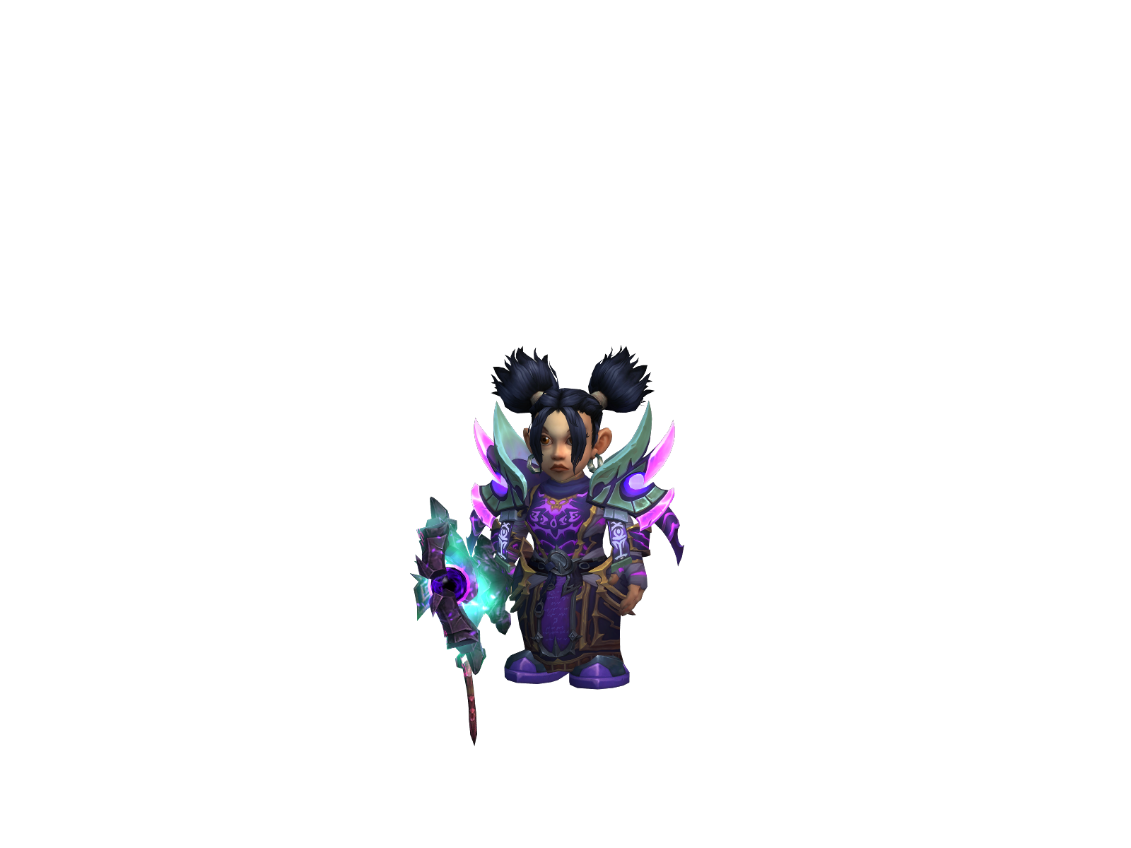 Moños 3D character render