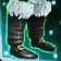 Festliche grüne Festtagsstiefel