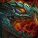 Grande tortue-dragon verte