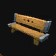 Banc de repos en bois