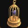 Cage de merlebleu dorée