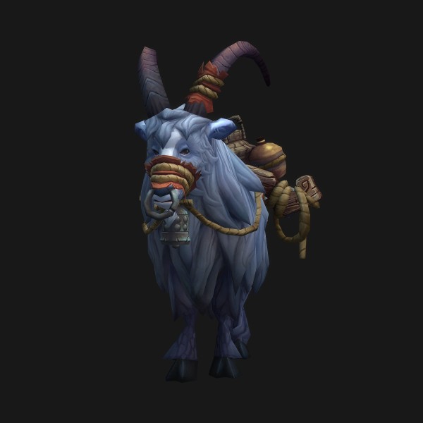 Snowy Riding Goat