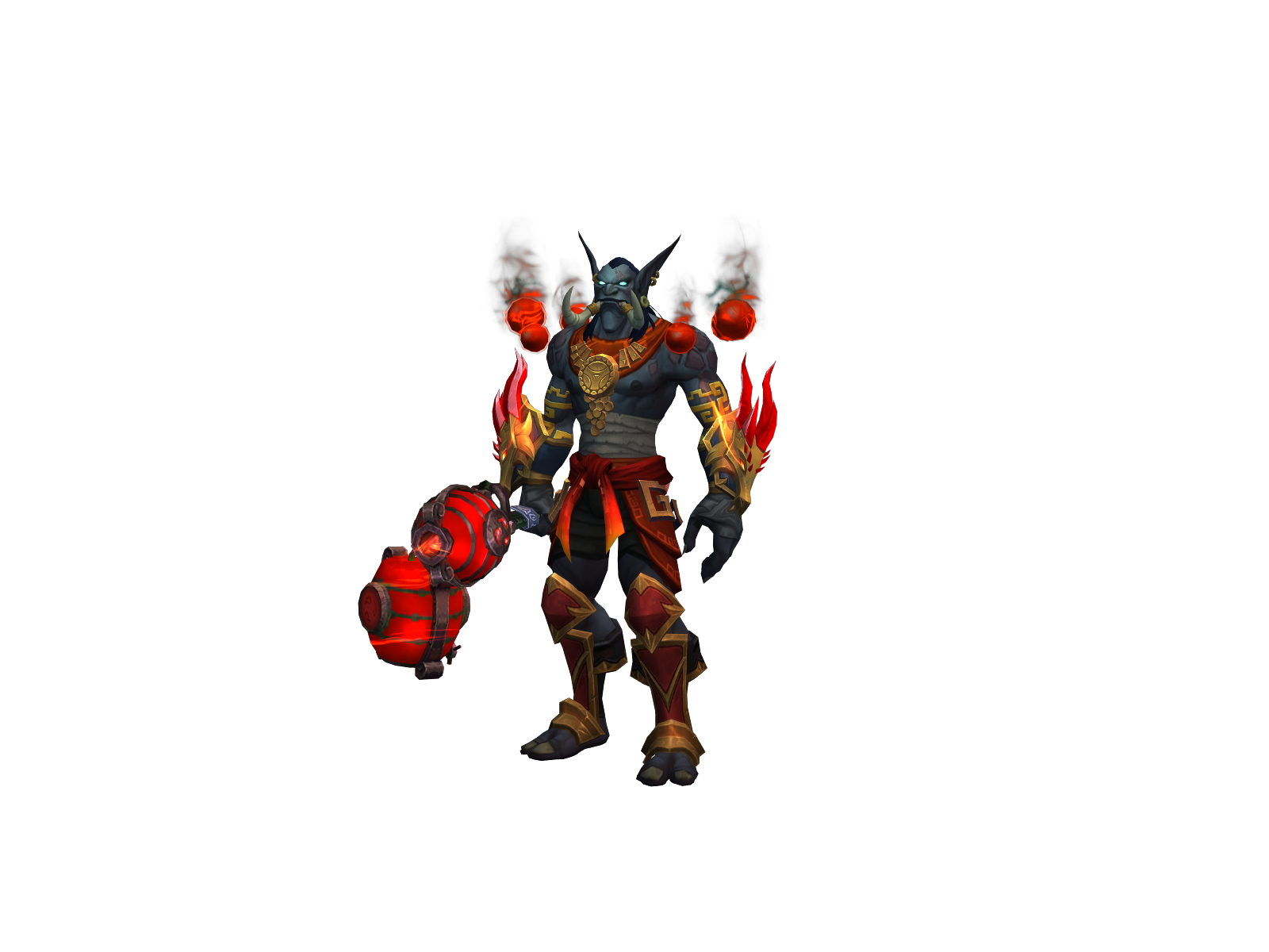 Mokutton 3D character render