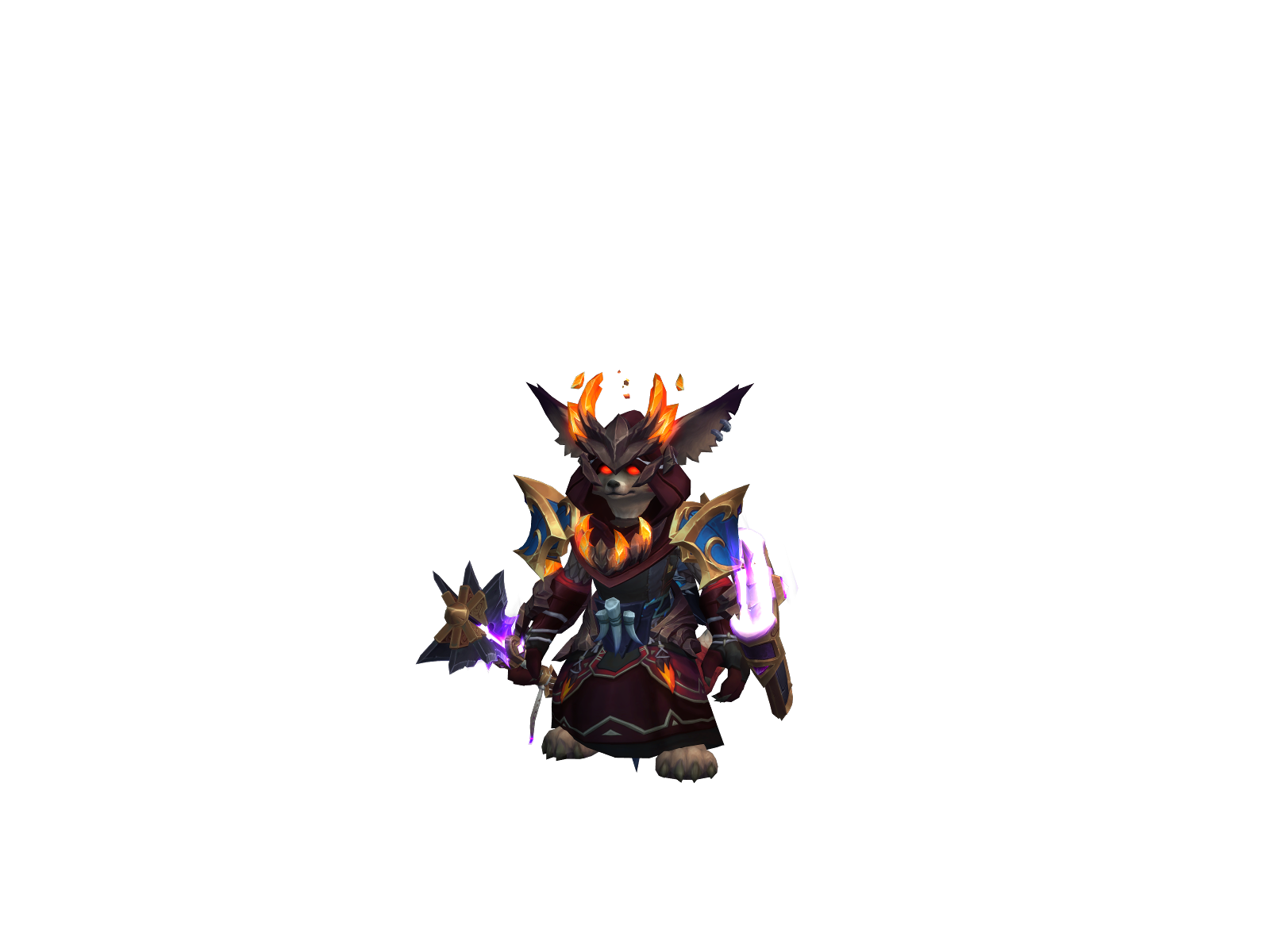 Vivianite 3D character render