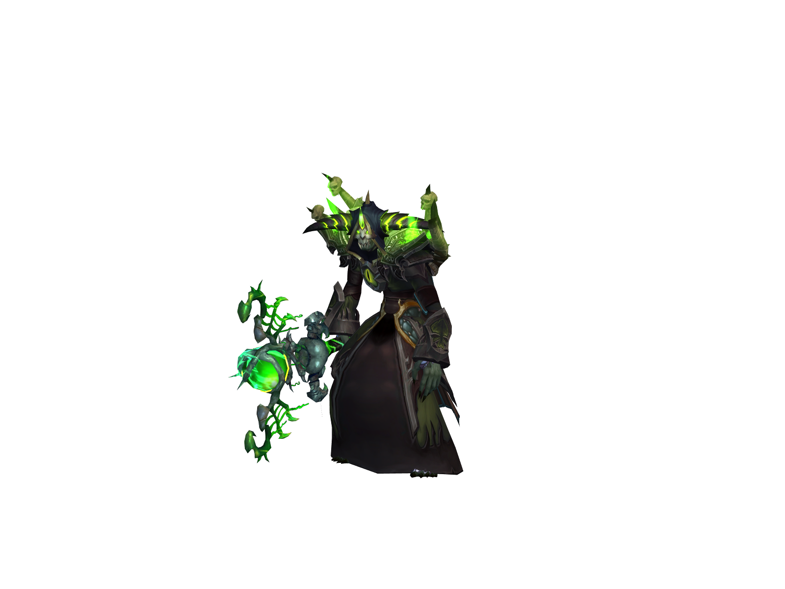 Emaciated 3D character render
