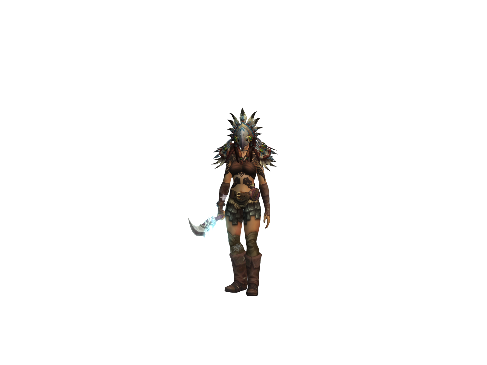 Crossed 3D character render