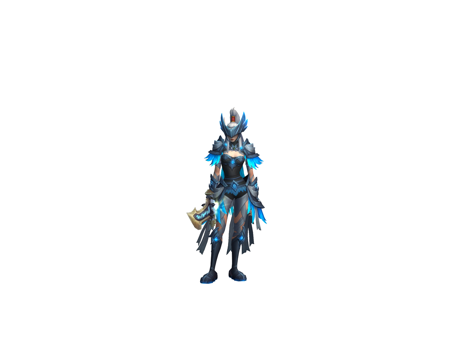 Serapharel 3D character render