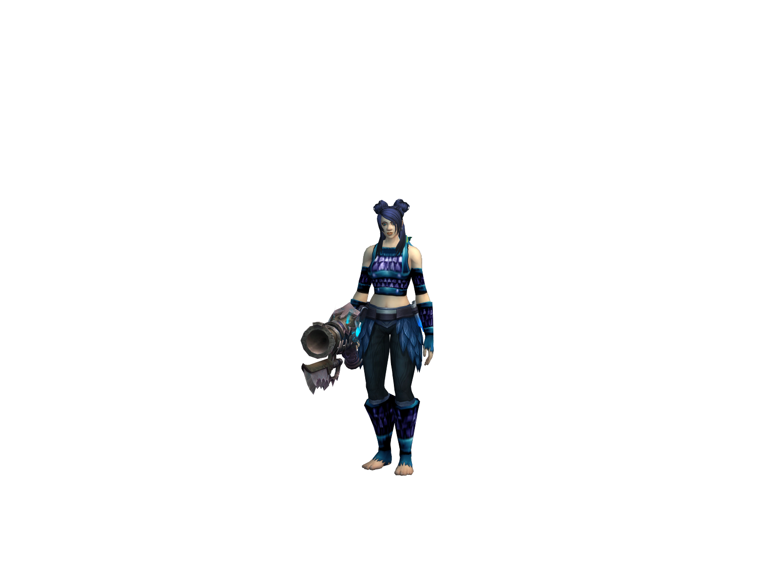 Glóck 3D character render