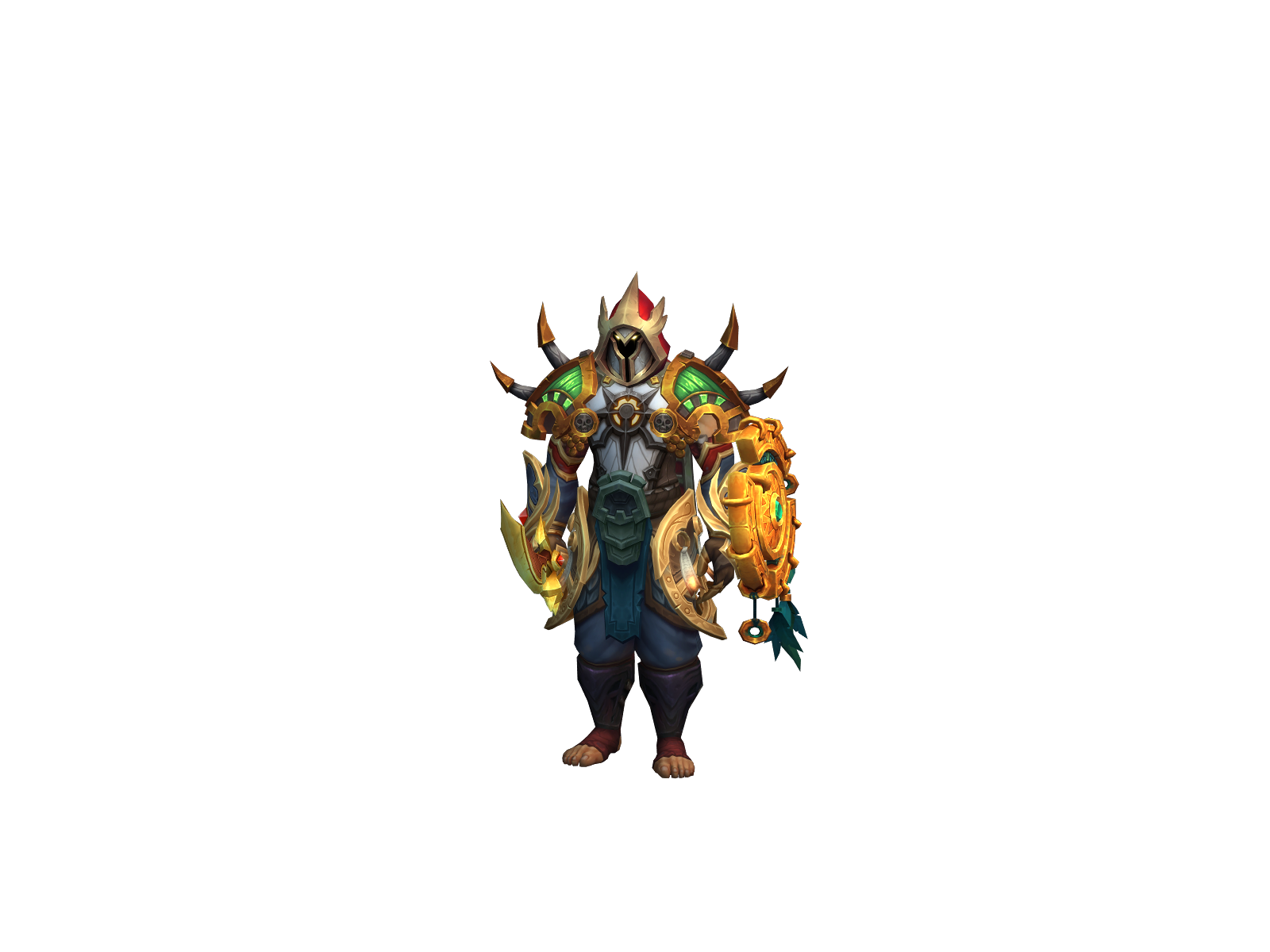 Goldenshield 3D character render