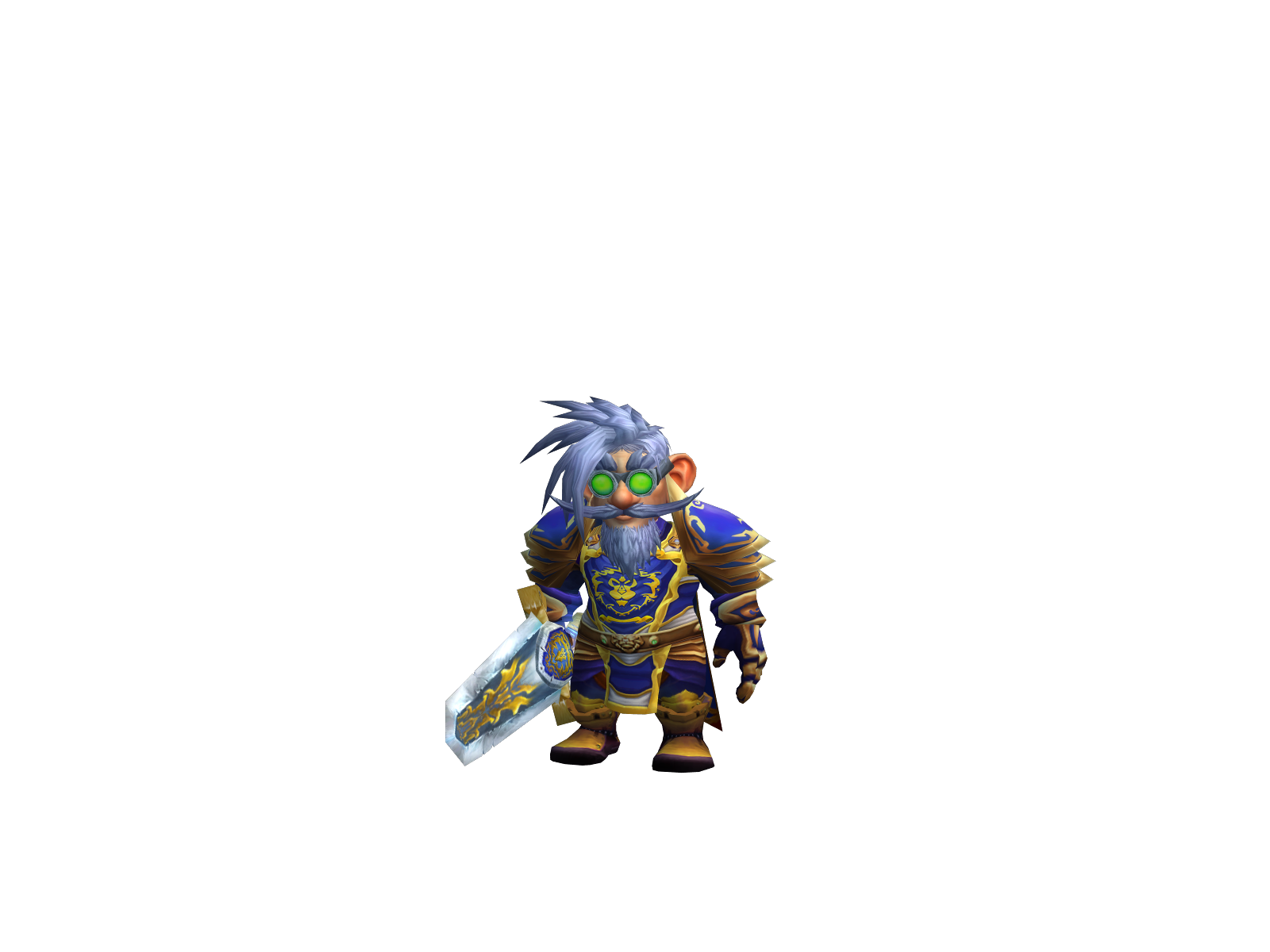 Tapered 3D character render