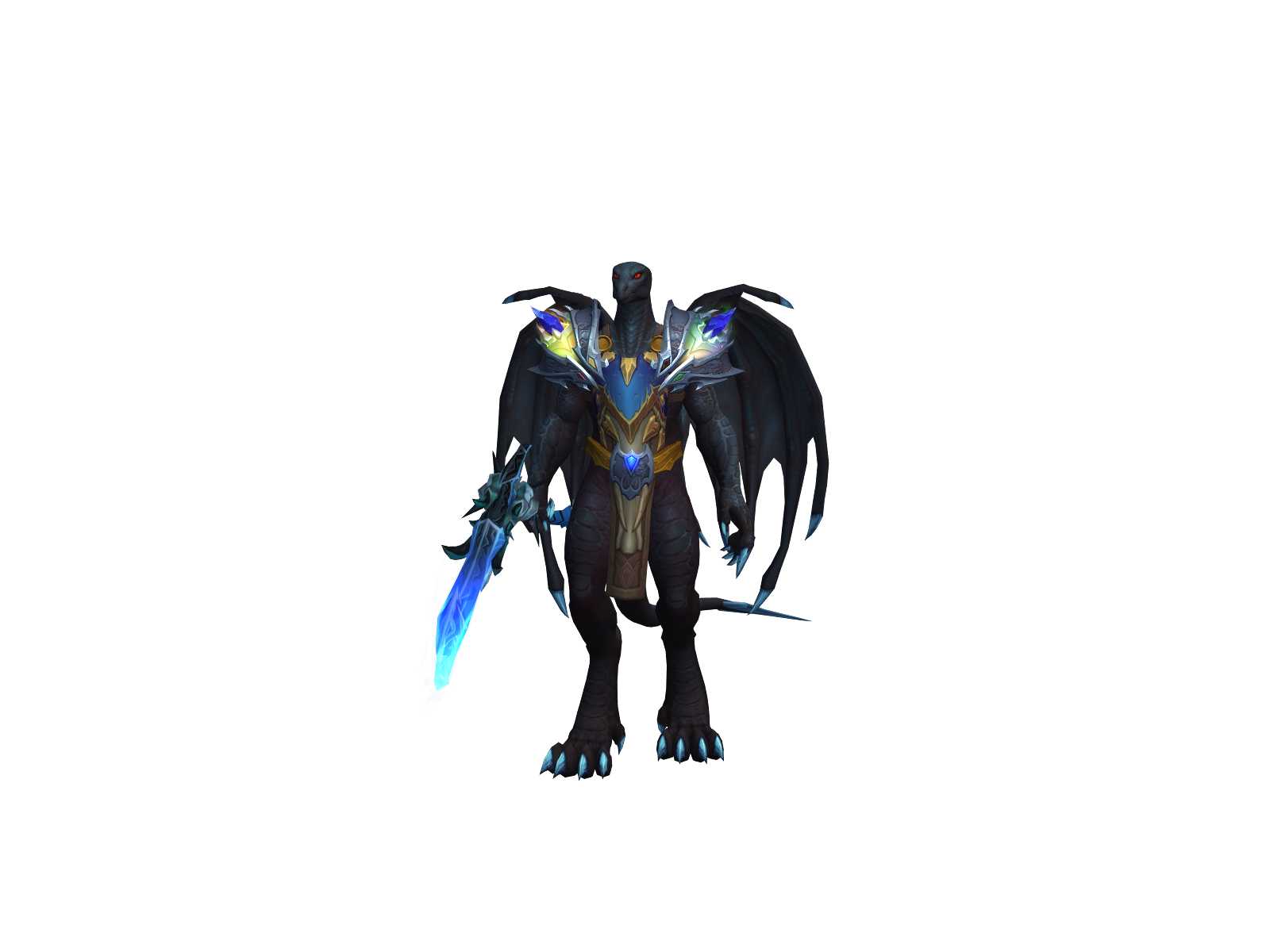 Flying 3D character render