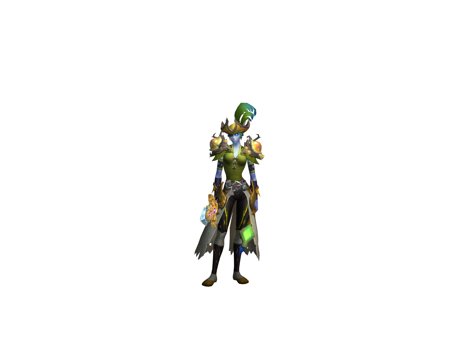 Whiteflower 3D character render