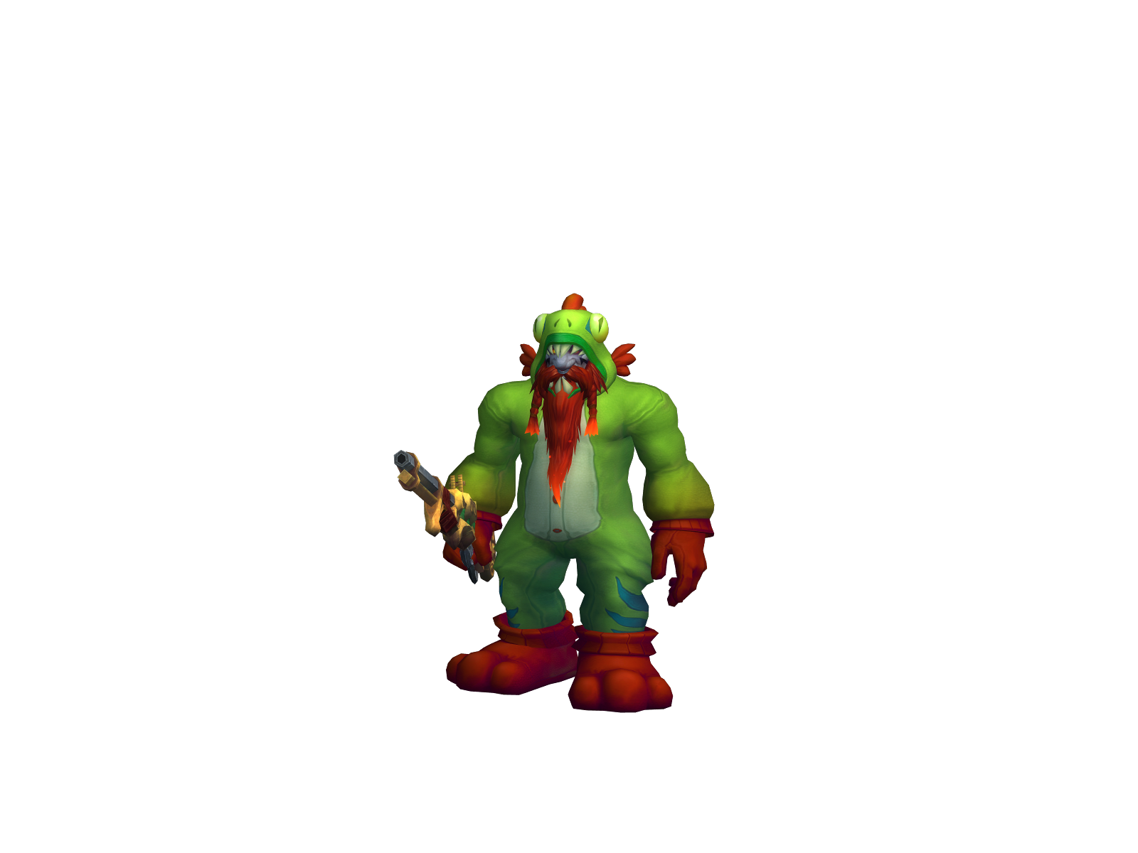 Whiskered 3D character render