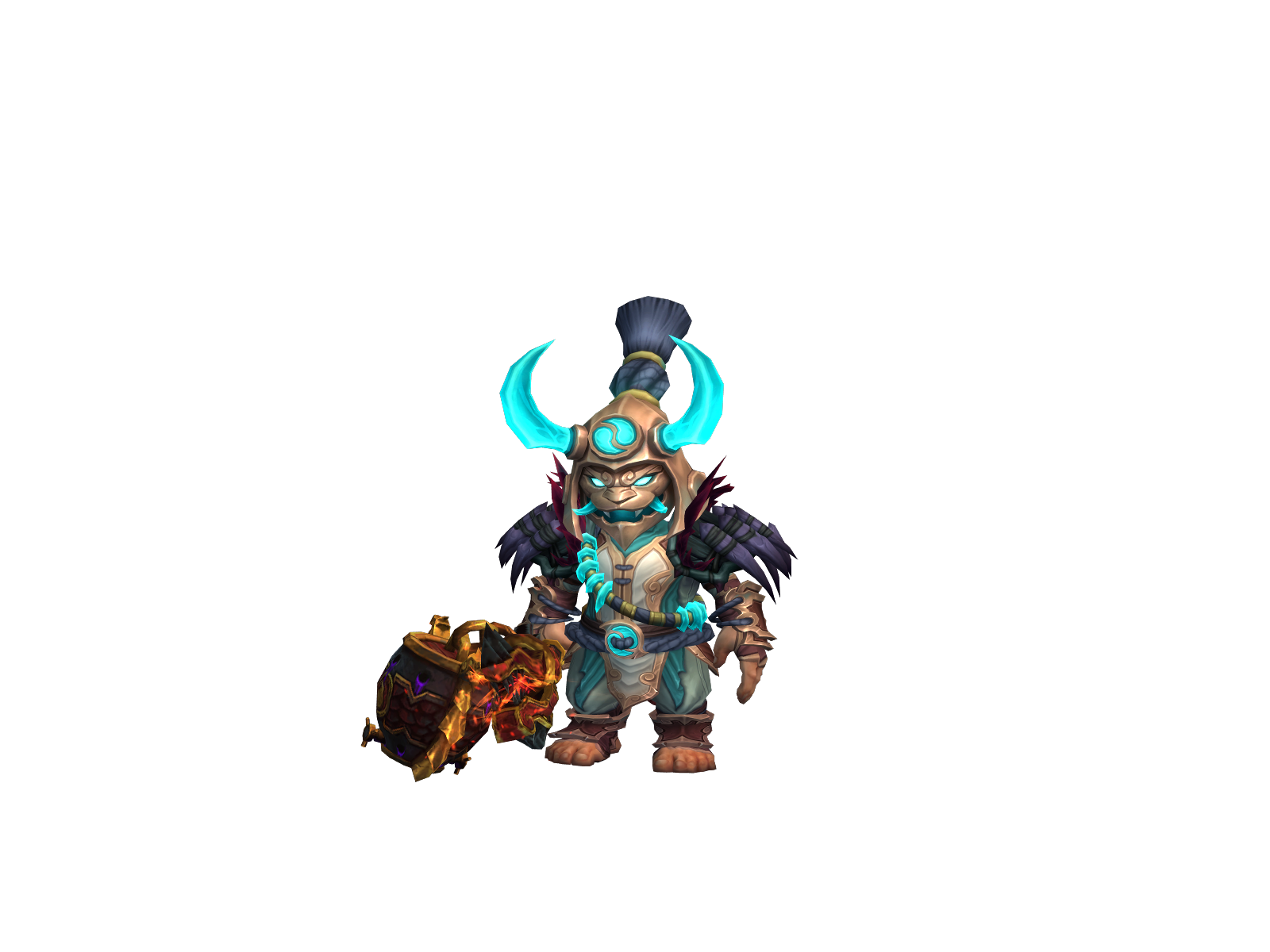 Kungfubaby 3D character render